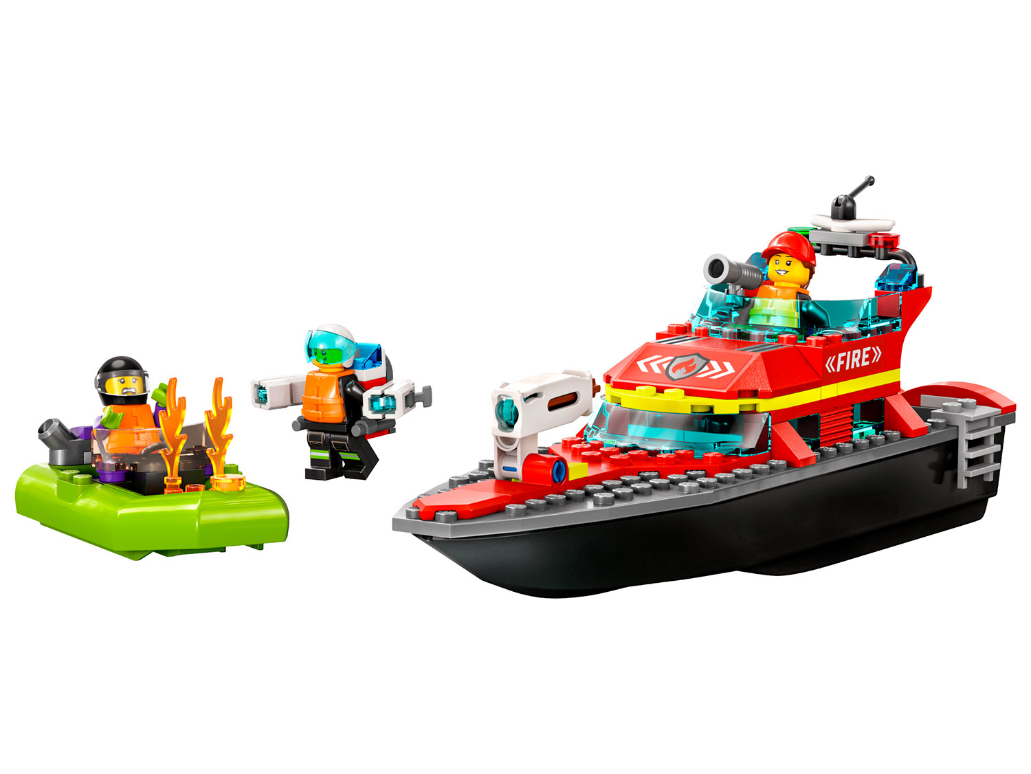 Конструктор детский LEGO City Пожарно-спасательная лодка 60373 - фото 3