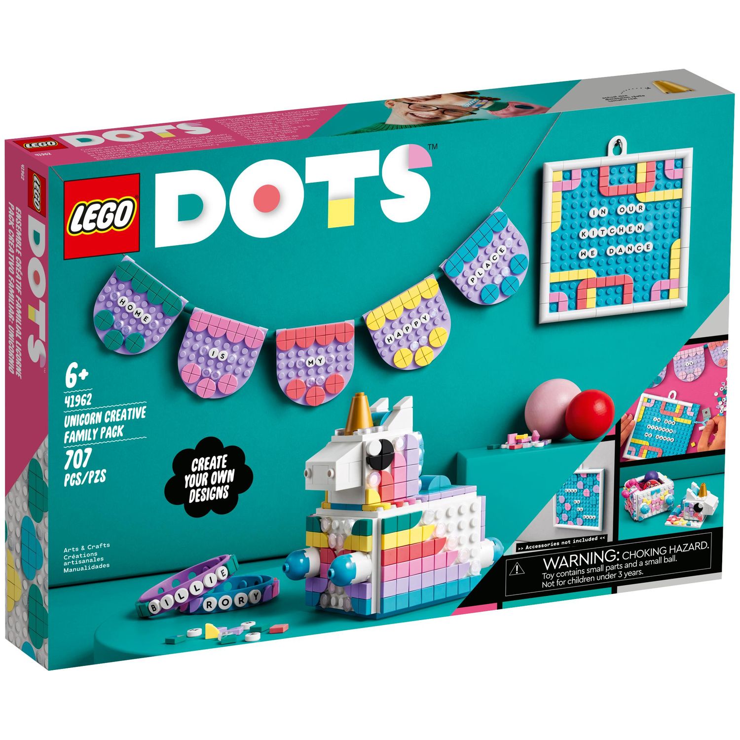 Конструктор LEGO 41962 DOTS - Творческий семейный набор Единорог