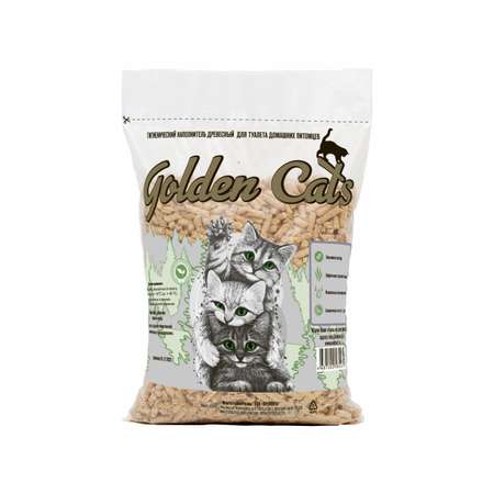 Наполнитель древесный Golden Cats впитывающий