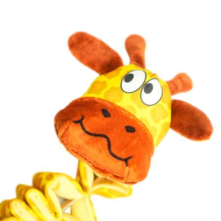 Игрушка для собак Mr.Kranch Жираф с карманами под лакомство 36см желтый
