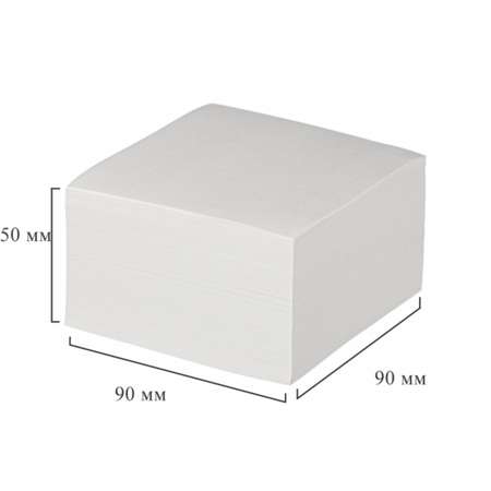 Блок для записей Attache Economy на склейке 9х9х5см белый блок 5 штук