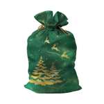 Мешок для подарков sfer.tex Деда Мороза 40х58 см Новогодний лес зеленый