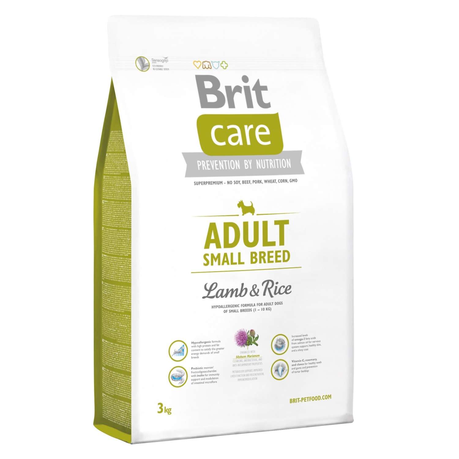 Корм для собак Brit 3кг Care для мелких пород с ягненком и рисом - фото 1