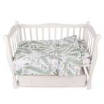 Комплект постельного белья Amarobaby Exclusive Soft Collection Папоротники 3предмета Зеленый