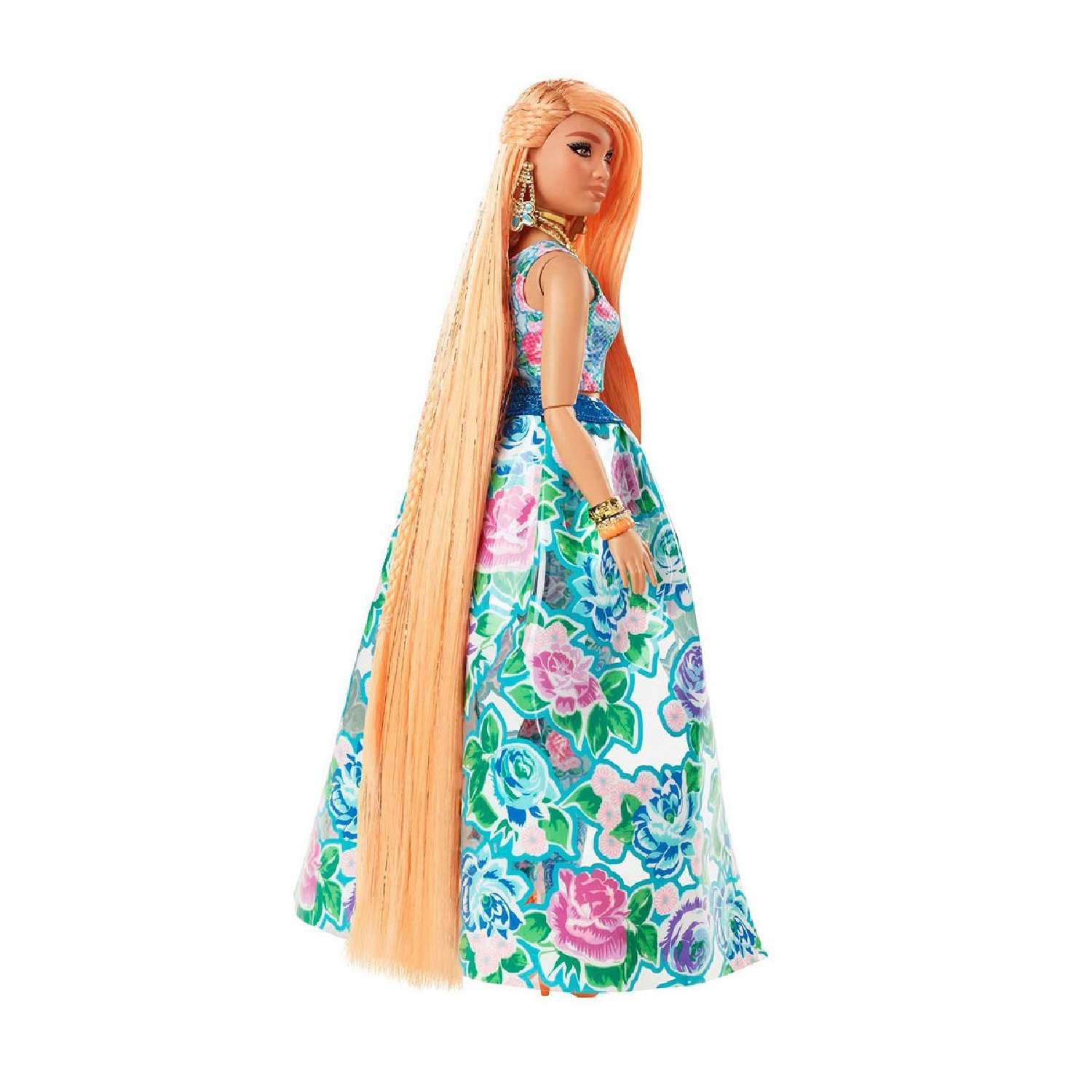 Кукла Barbie Экстра в синем платье HHN14 HHN14 - фото 3