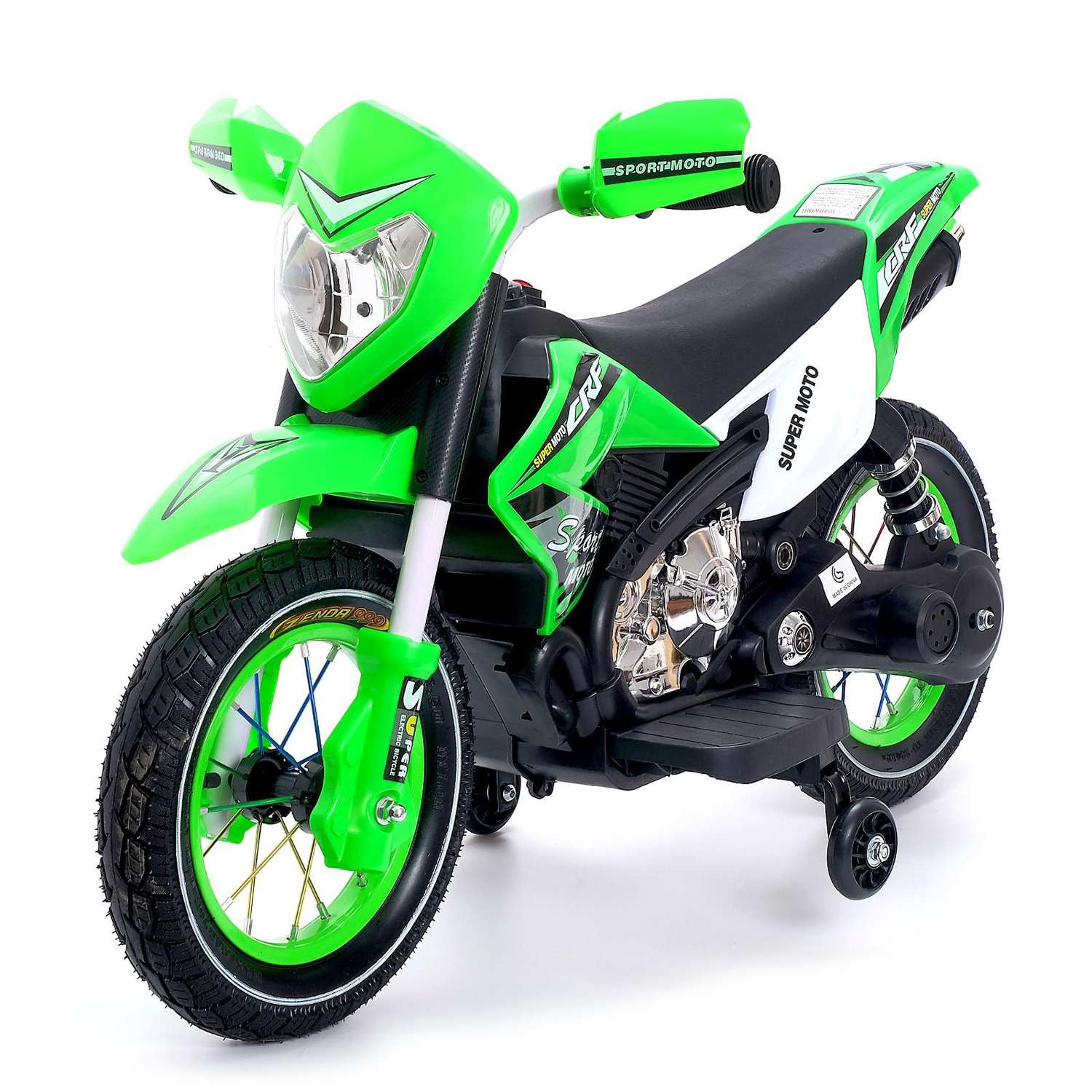 Электромотоцикл Sima-Land Кросс цвет зеленый - фото 1