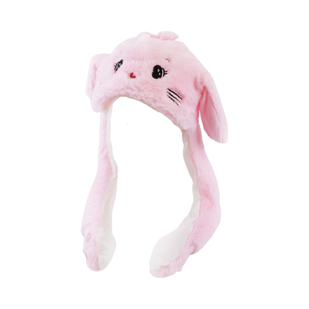 Шапка Seichi Светодиодная с подвижными ушками Котик с бантиком цвет розовый