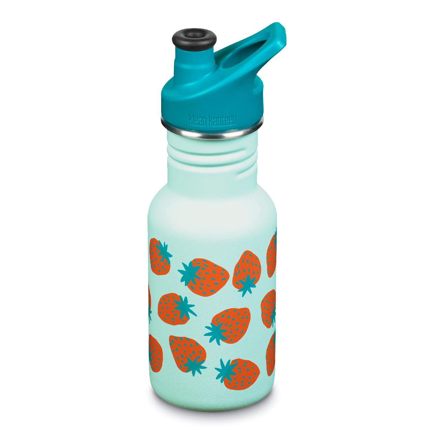 Детская бутылка Klean Kanteen Kid Classic Narrow Sport 12oz Blue Tint Strawberries 355 мл - фото 2