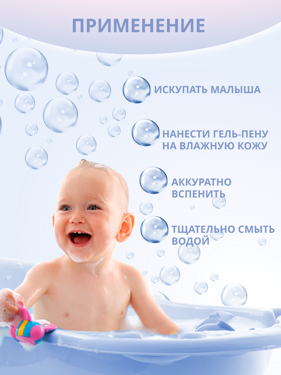 Гель-пена для купания Диталир детская мягкая Babyland - фото 6