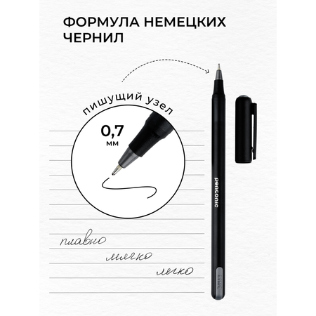 Ручки LINC шариковые PENTONIC черные чернила 12 штук