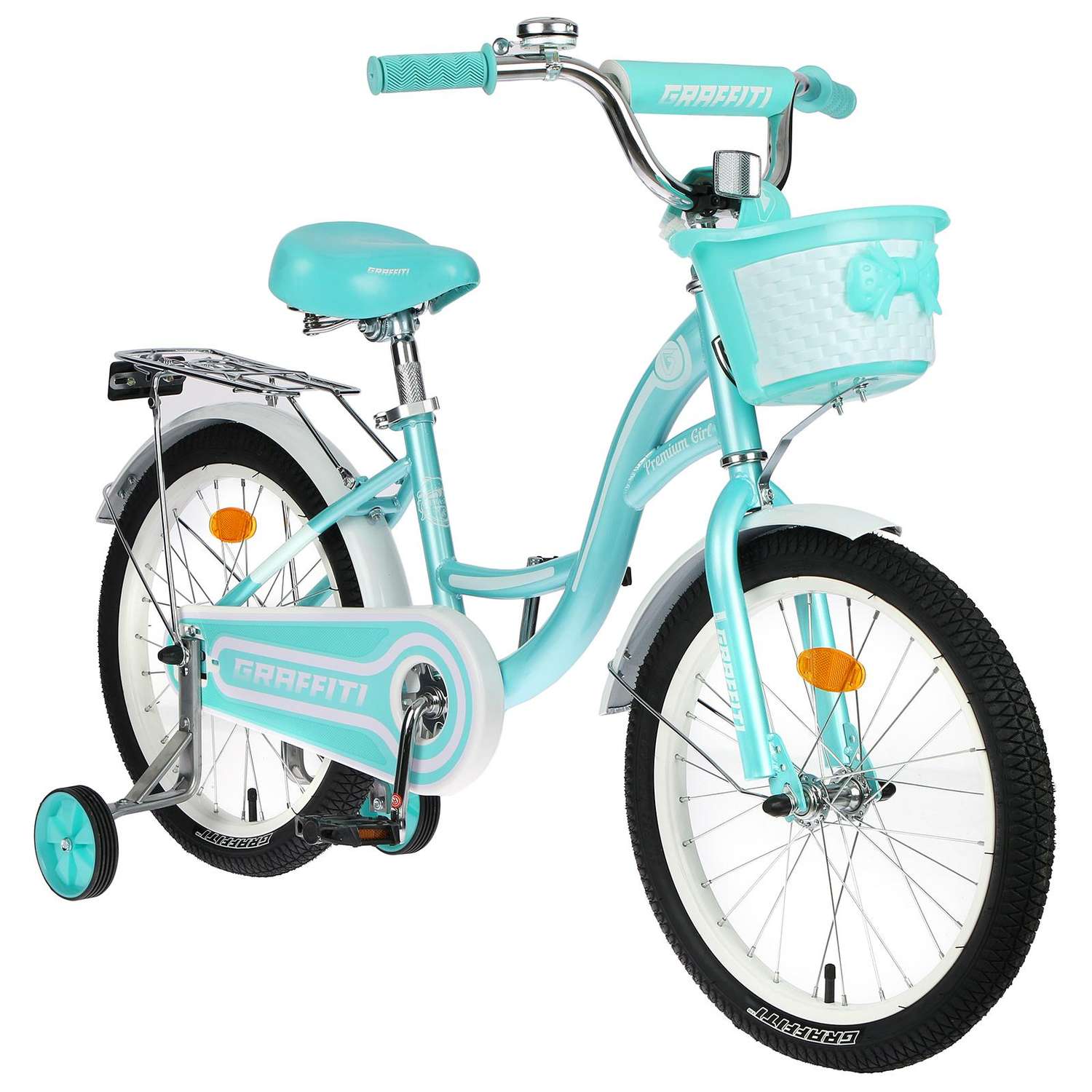 Велосипед GRAFFITI 18 Premium Girl цвет мятный/белый - фото 2