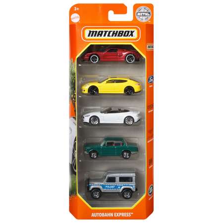 Набор машинок Matchbox Автобан Экспресс 5шт GVY44