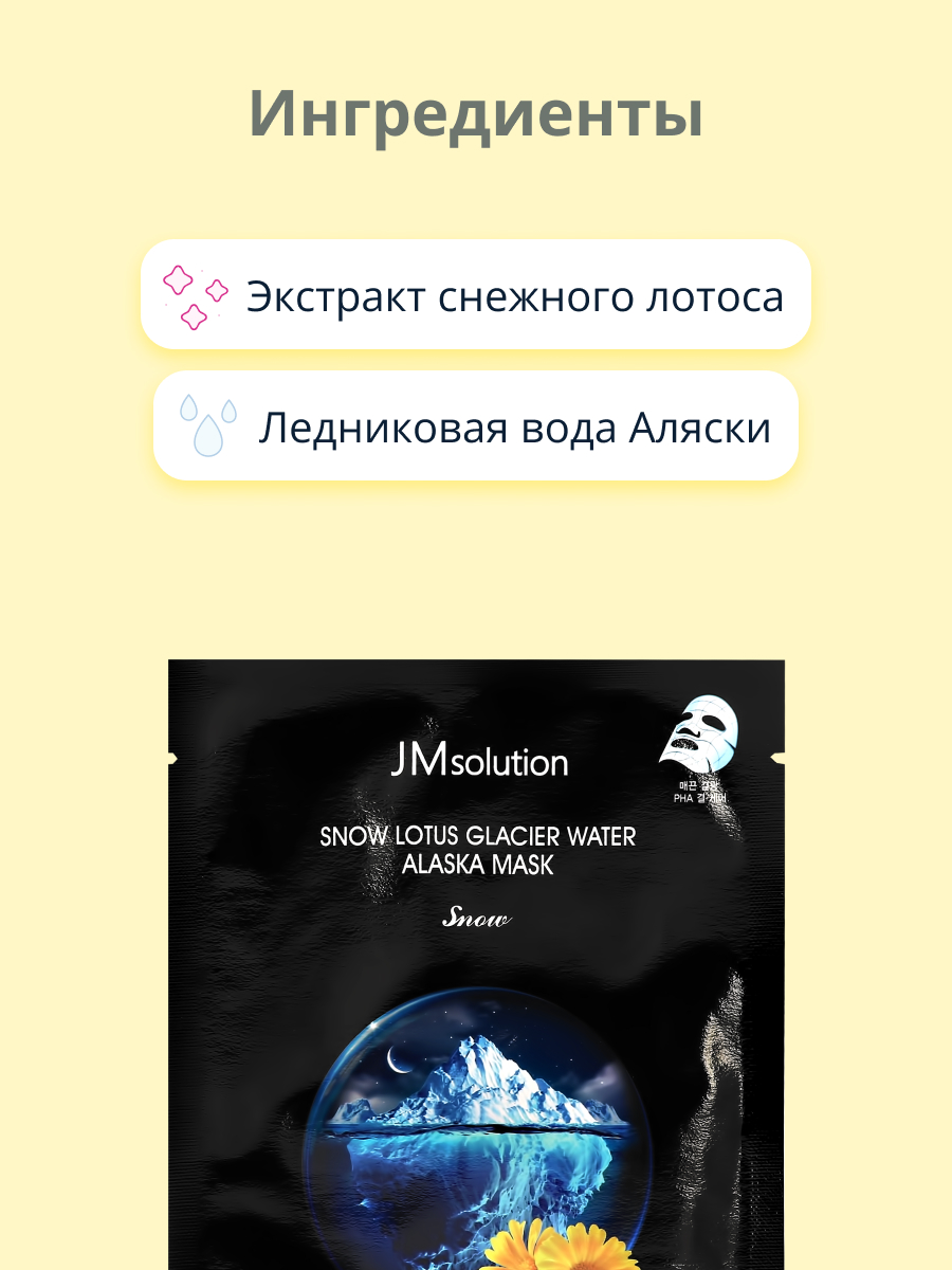 Маска тканевая JMsolution с экстрактом лотоса разглаживающая 30 мл - фото 2