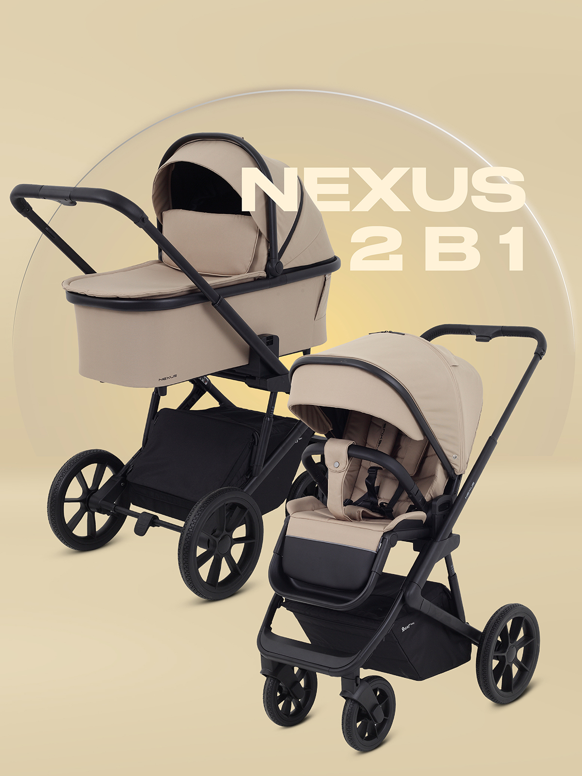 Коляска детская 2 в 1 Rant nexus 2 в 1 Beige 2025 - фото 1