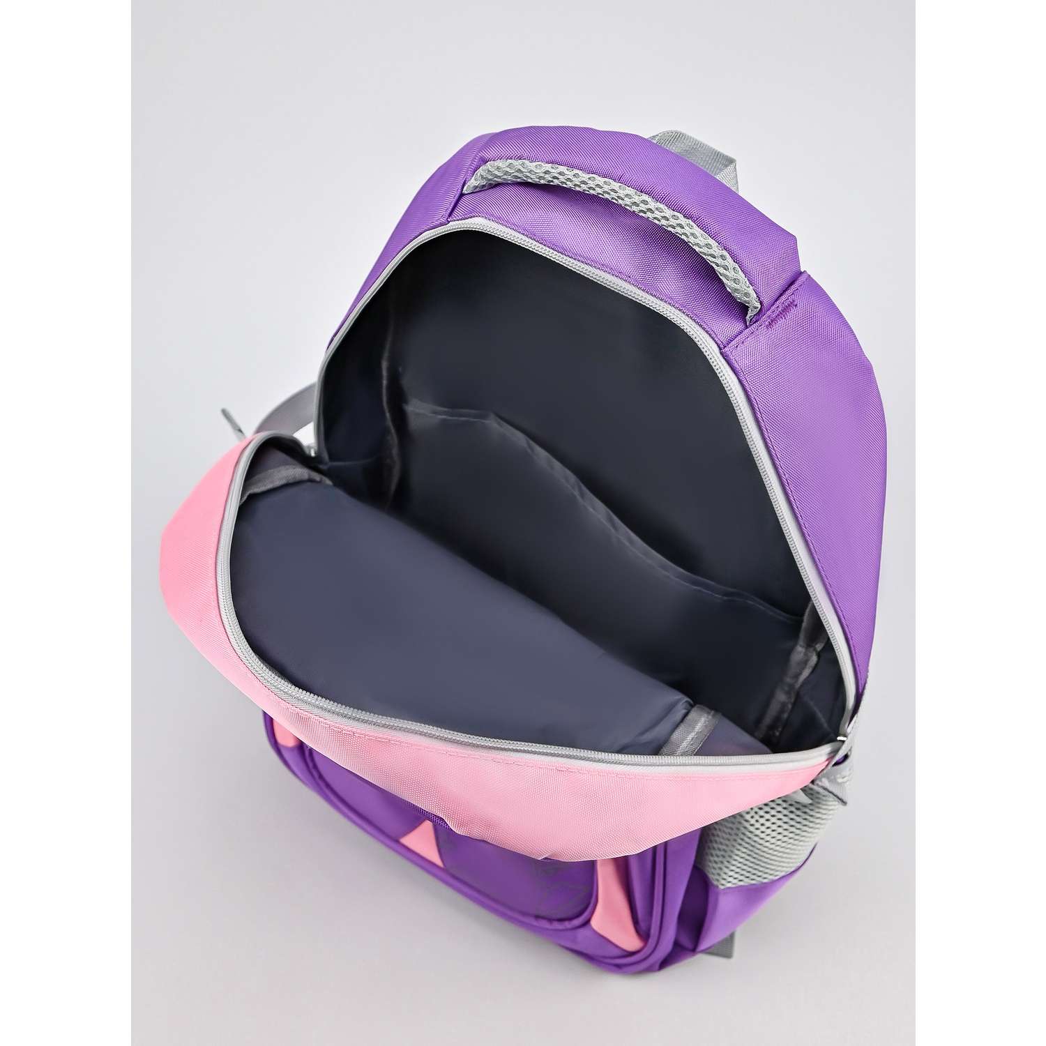 Рюкзак школьный Evoline большой сиреневый розовый EVOS-316 - фото 5