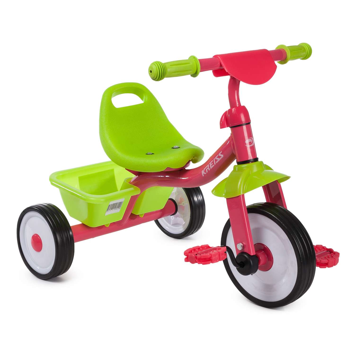 Велосипед трехколесный Kreiss розово-зеленый - фото 7