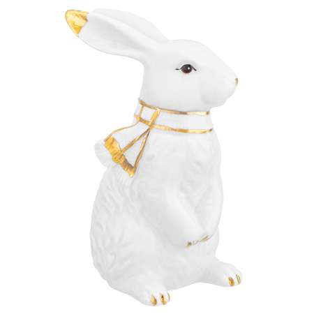 Фигурка Elan Gallery декоративная Кролик. белая с золотом