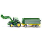 Трактор SIKU 1:87 John Deere с ковшом и прицепом-кузовом 1843