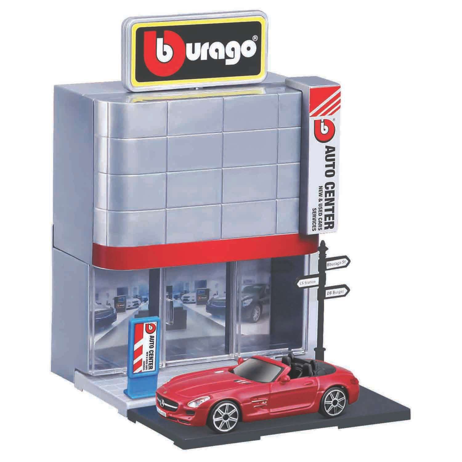 Игровой набор Bburago построй свой город автодилер с машинкой 18-31501 18-31501 - фото 1