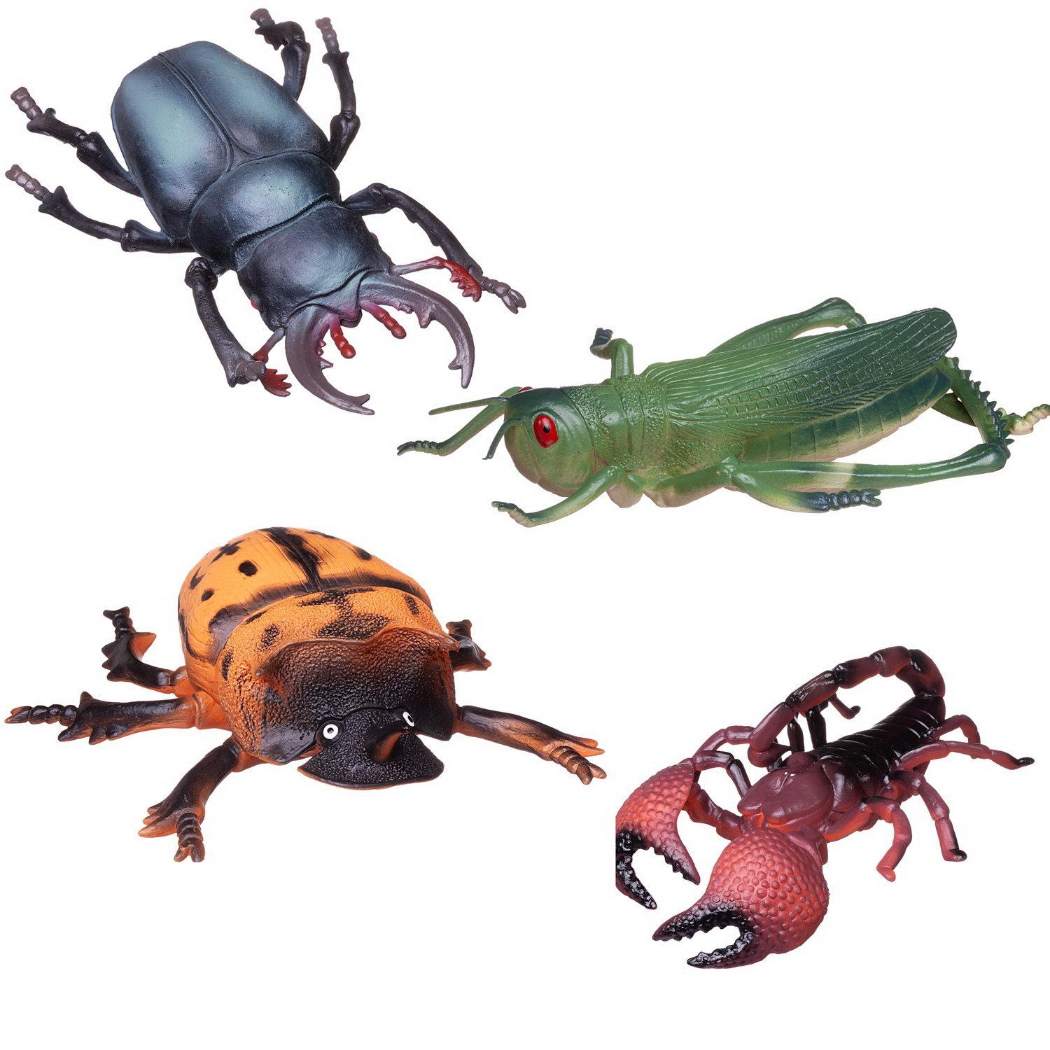 Игровой набор Junfa Гигантские насекомые кузнечик скорпион жук олень колорадский жук - фото 3
