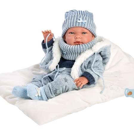 Кукла LLORENS младенец Нико на матрасике 40 см