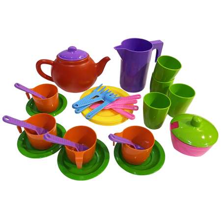 Набор для чаепития игрушечный Zarrin Toys Корзинка 35 предметов