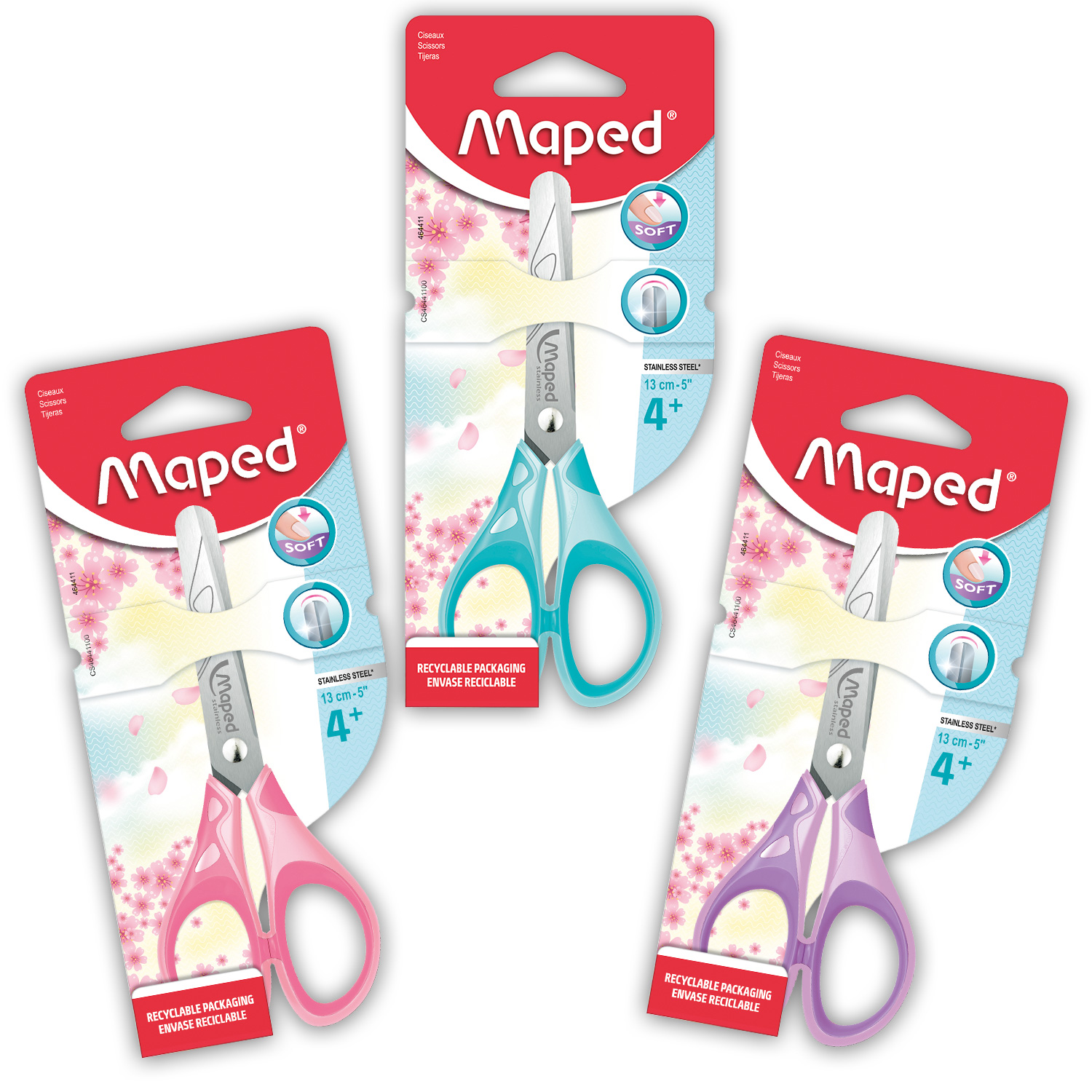 Ножницы Maped Essentials soft Pastel 13см в ассортименте 464411 - фото 1