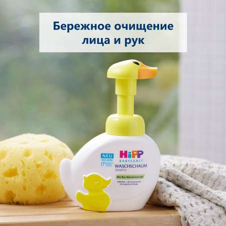 Пенка HiPP Babysanft для лица и рук с дозатором уточка 250мл