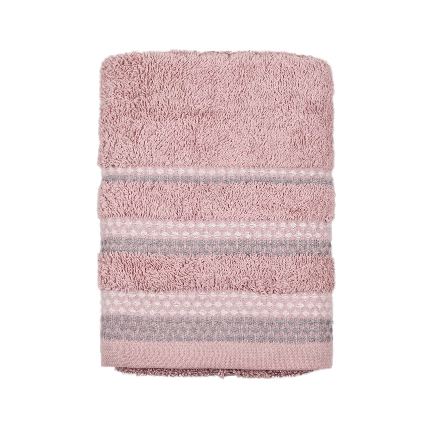 Набор махровых полотенец LUCKY 2 шт. 40x60 см 100% хлопок розовый/молочный - фото 4