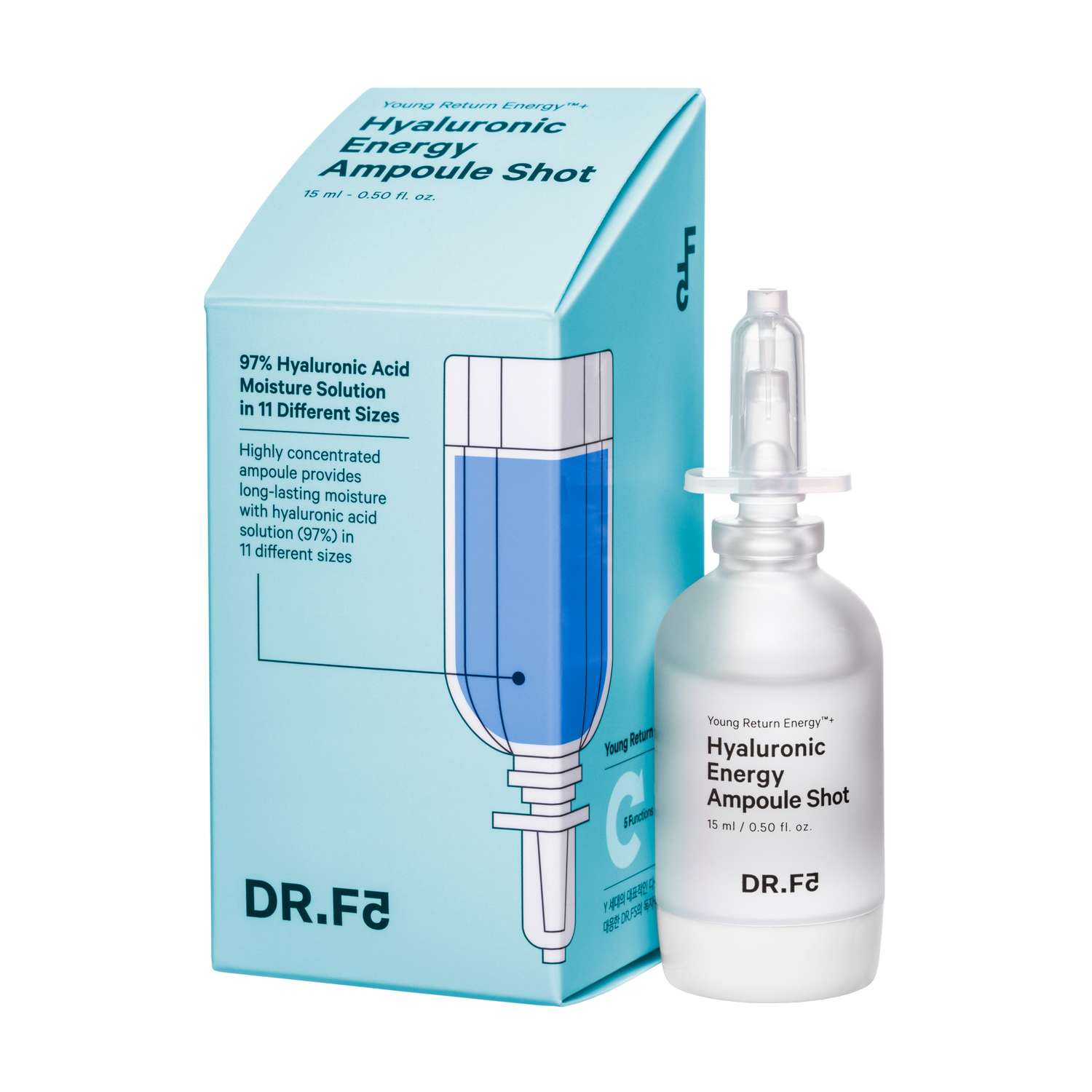 Ампула-шот для лица DR.F5 гиалуроновая для интенсивного увлажнения 15мл - фото 1