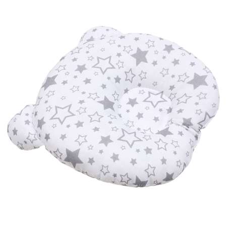 Подушка AmaroBaby анатомическая First Pillow Звездопад серый