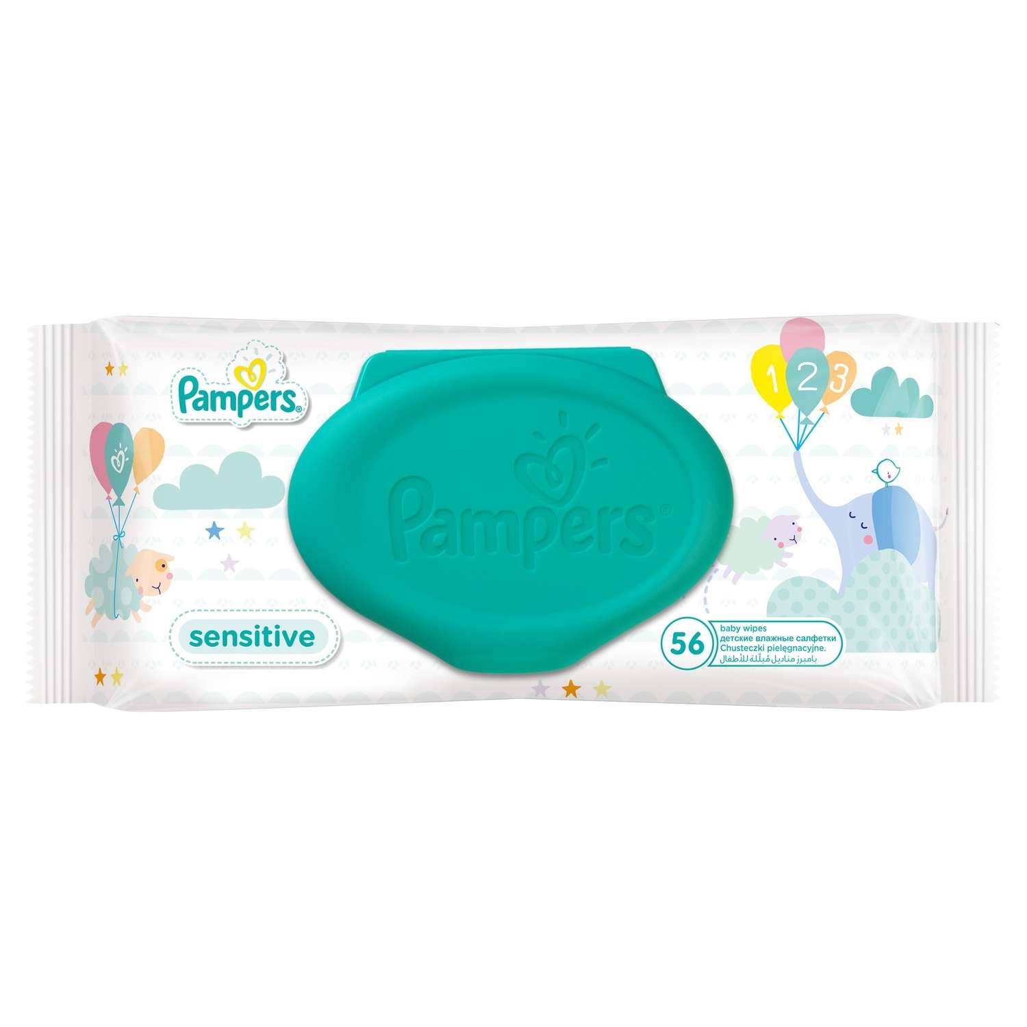 влажные Салфетки Pampers Sensitive Сменный блок 56 шт. в ассортименте - фото 3