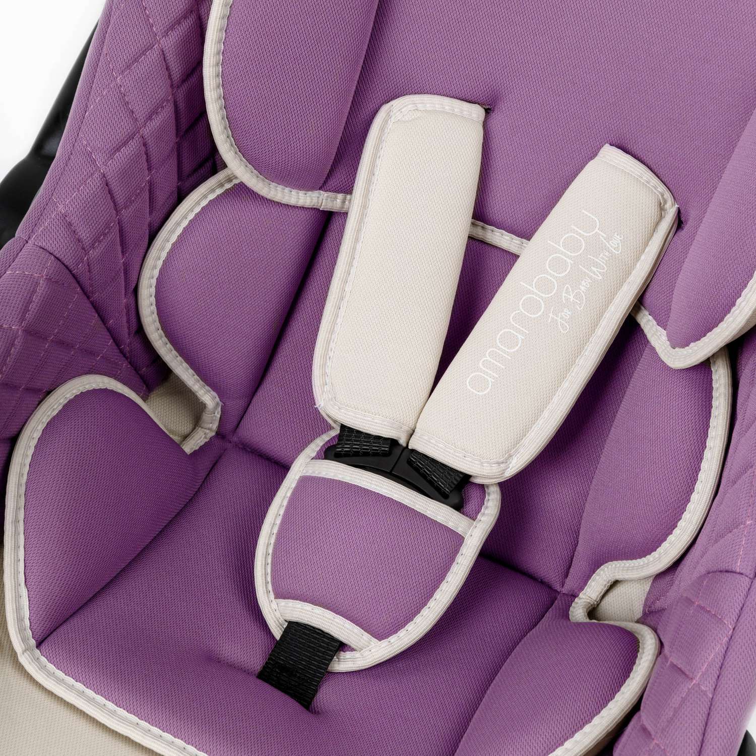 Автокресло детское AmaroBaby Baby comfort группа 0+ светло-фиолетовый - фото 14
