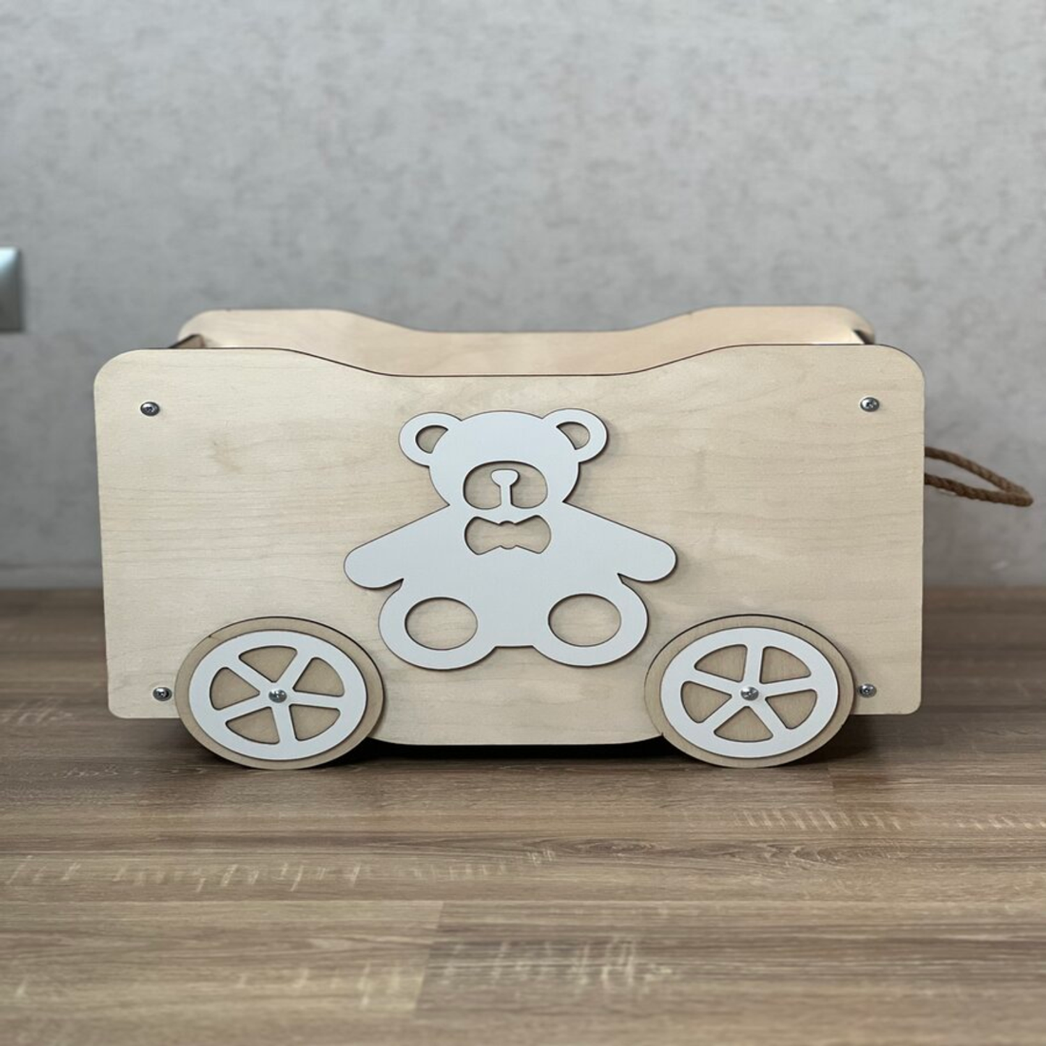 Ящик для хранения игрушек Ижевская Фабрика Игрушек на колесах Медвежонок - фото 1