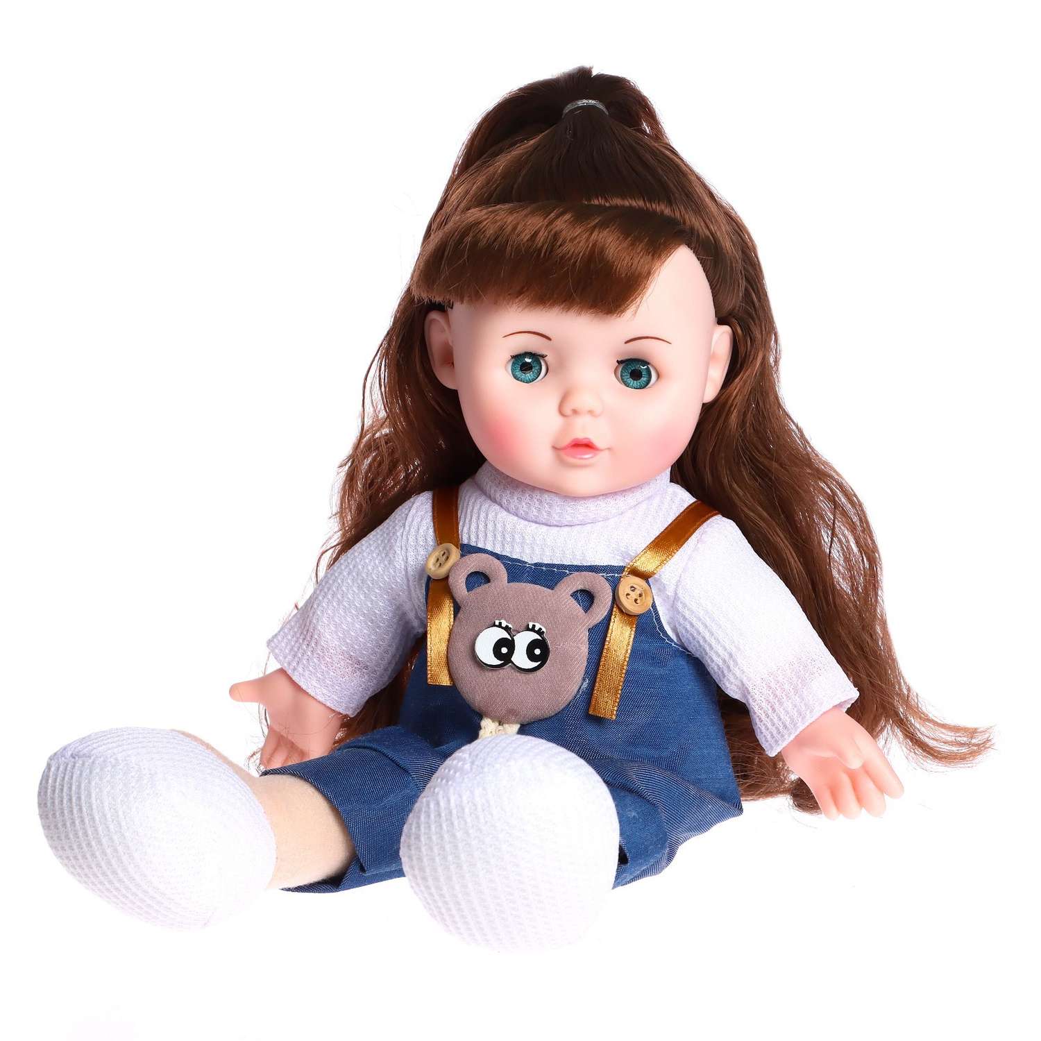Кукла Sima-Land мягконабивная «Милашка» 32 см со звуком в комбинезоне 7042180 - фото 2