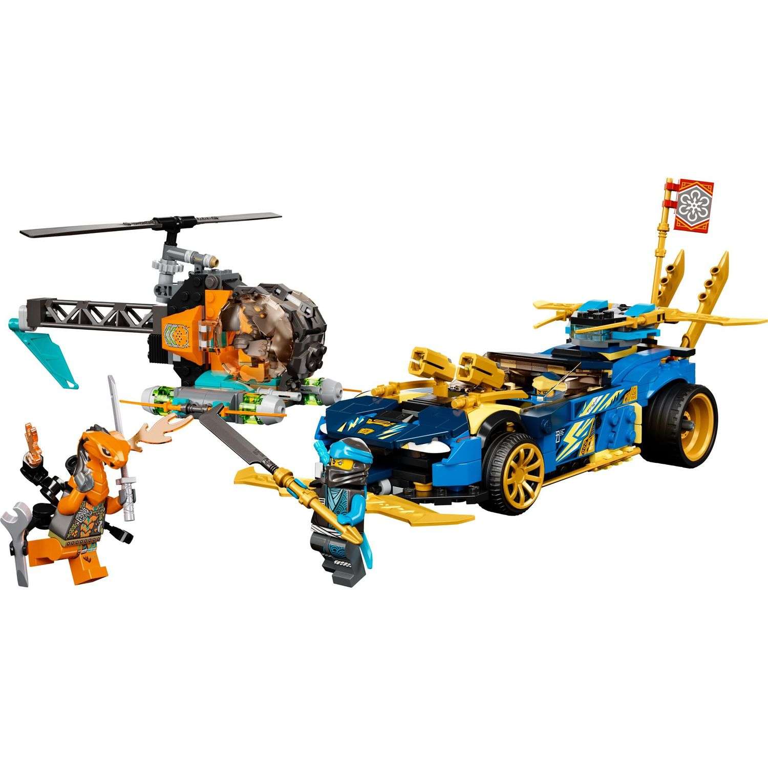 Конструктор LEGO Ninjago Гоночный автомобиль ЭВО Джея и Нии 71776 - фото 2