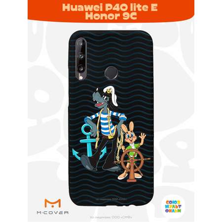 Силиконовый чехол Mcover для смартфона Huawei P40 lite E Honor 9C Союзмультфильм Заяц и волк в море