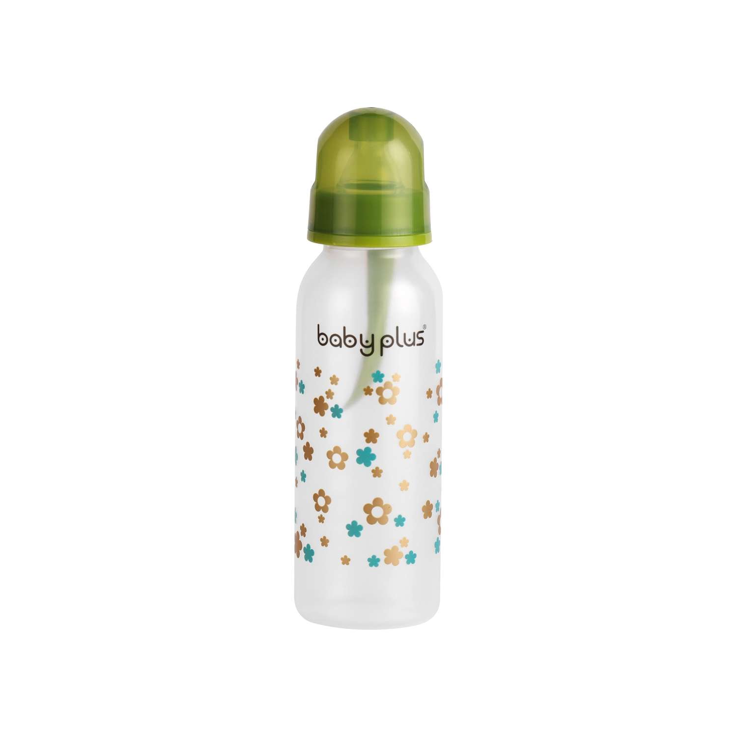 Бутылочка для кормления Baby Plus с ложкой и соской BP5114-B-3 250 мл зеленая - фото 1