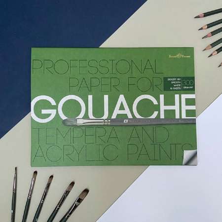 Бумага Bruno Visconti Профессиональная для акрила гуаши и темпера А4 297х210 мм 10 листов