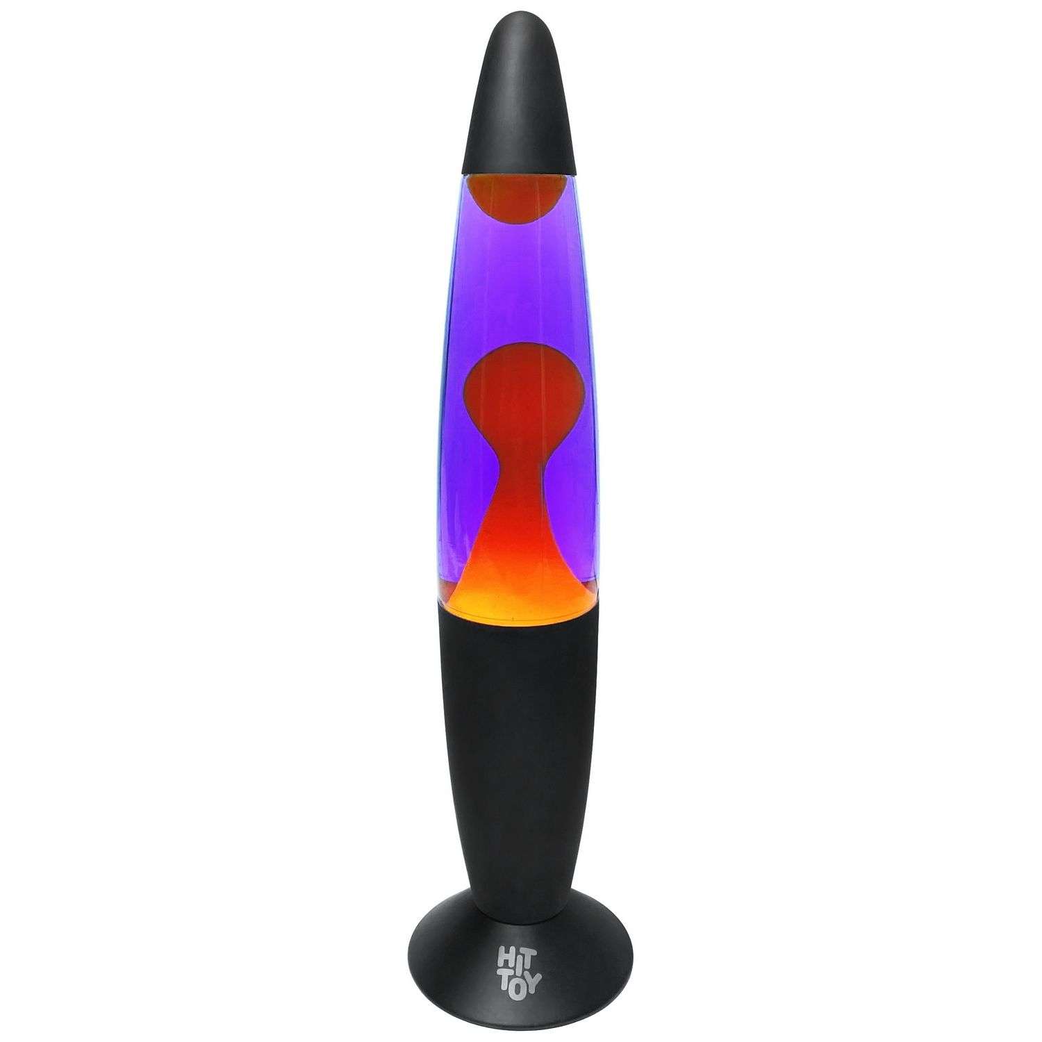 Светильник HitToy Лава-лампа черный корпус 34 см Фиолетовый/Оранжевый - фото 1