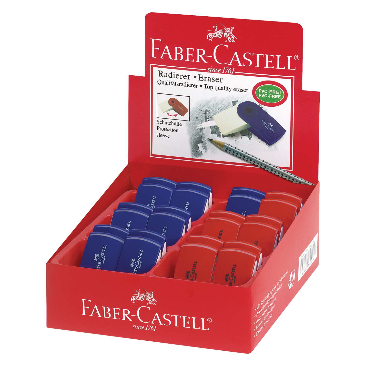 Ластик Faber Castell Sleeve mini в ассортименте 182411 - фото 2