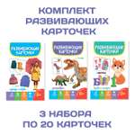 Карточки Проф-Пресс развивающие комплект из 3 уп по 19 шт 120х180 мм Буквы и цифры+динозавры+одежда и обувь