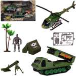 Игровой набор Боевая сила Abtoys Военная техника с вертолетом гидроциклом фигуркой и аксессуарами 6 предметов