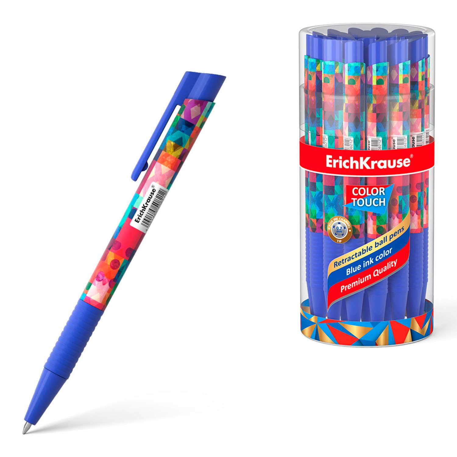 Ручка шариковая ErichKrause ColorTouch Patchwork автоматическая 50821 - фото 2