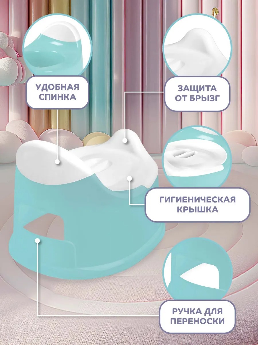 Горшок детский Компания Друзей анатомический с крышкой размер S - фото 3