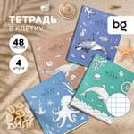 Тетрадь BG Ocean 48л. А5 клетка 4 шт