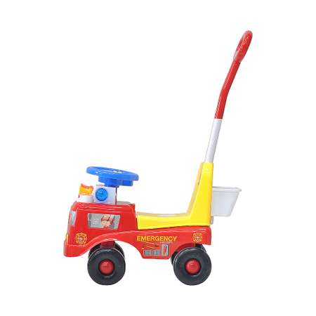 Детская каталка EVERFLO Пожарная машина ЕС-902Р red с родительской ручкой