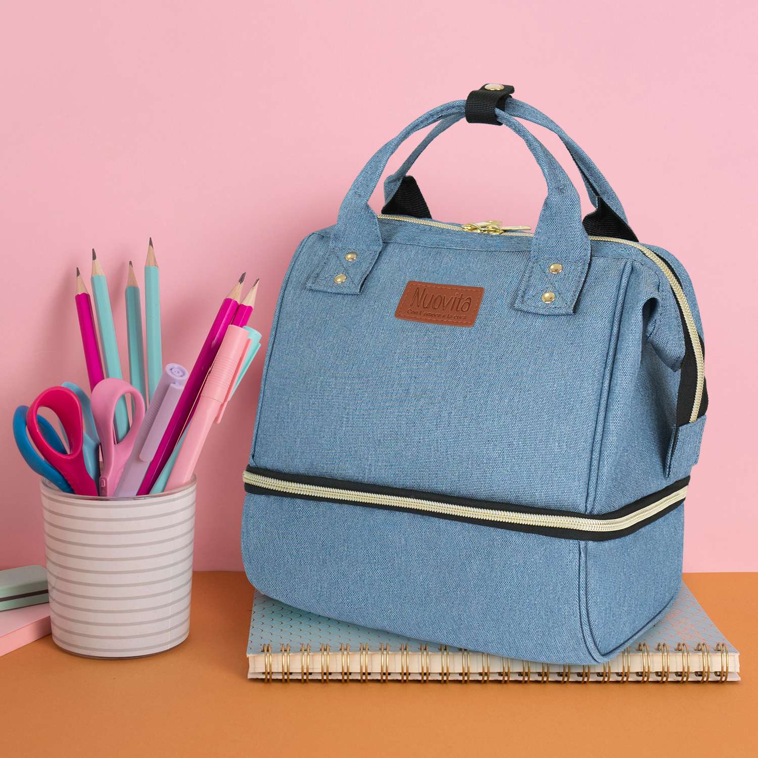 Рюкзак для мамы Nuovita CAPCAP mini Голубой - фото 7