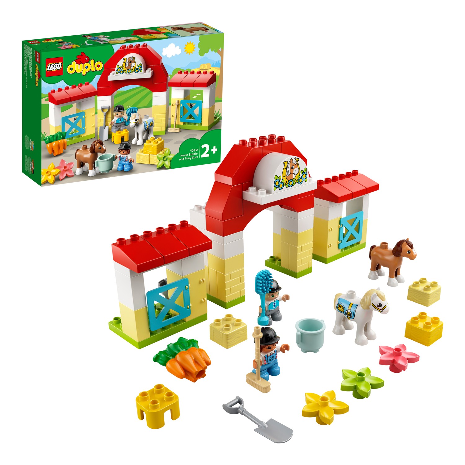 Конструктор LEGO DUPLO Town Конюшня для лошади и пони 10951 купить по цене  1499 ₽ в интернет-магазине Детский мир