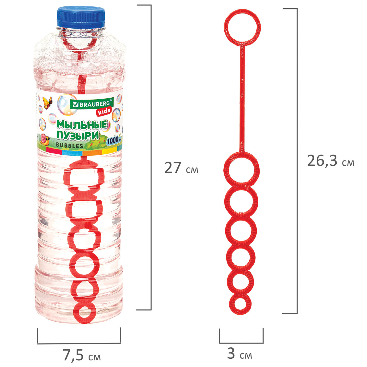Мыльные пузыри Brauberg 1 л набор для игрушки-пистолет - фото 15